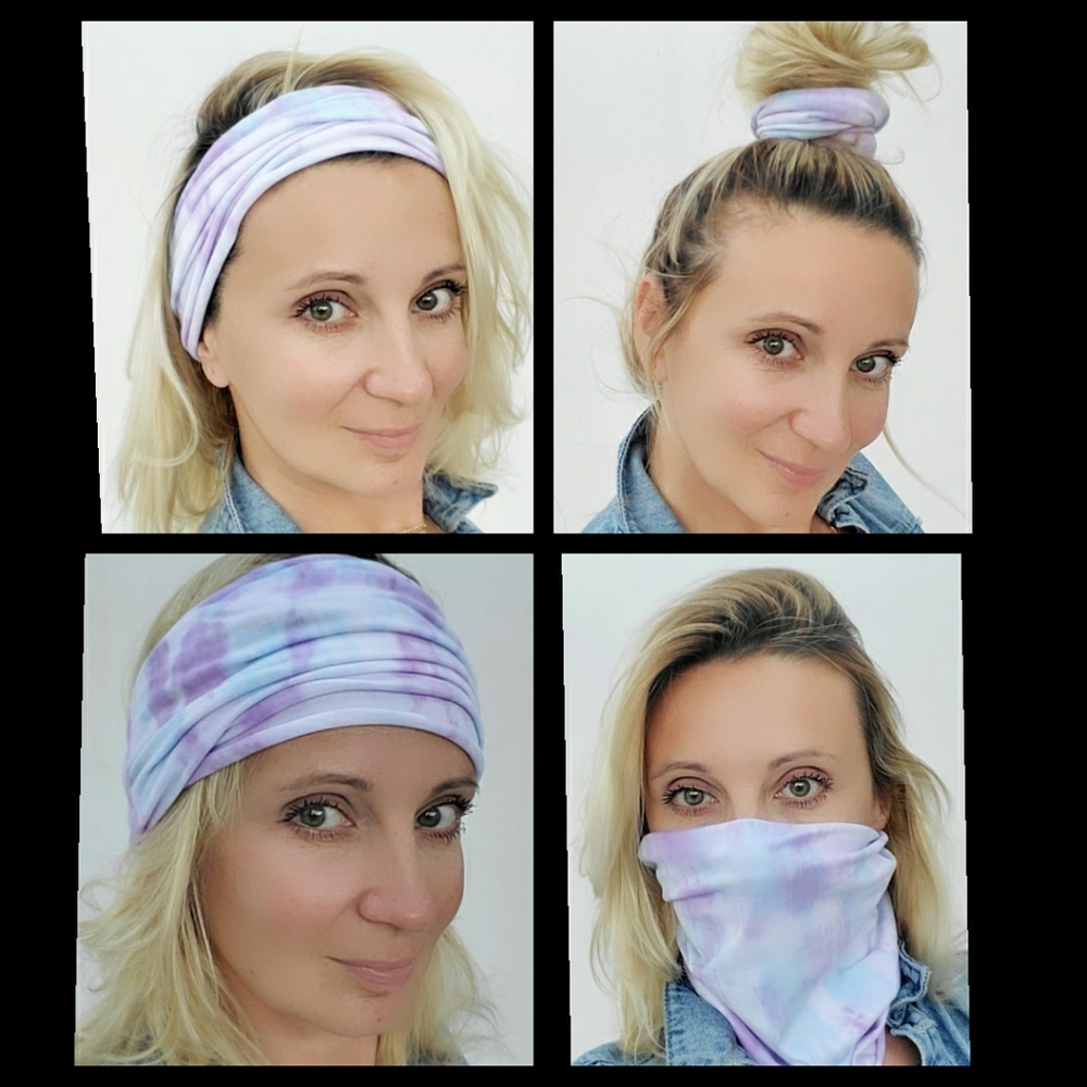 Headband mask hair tie